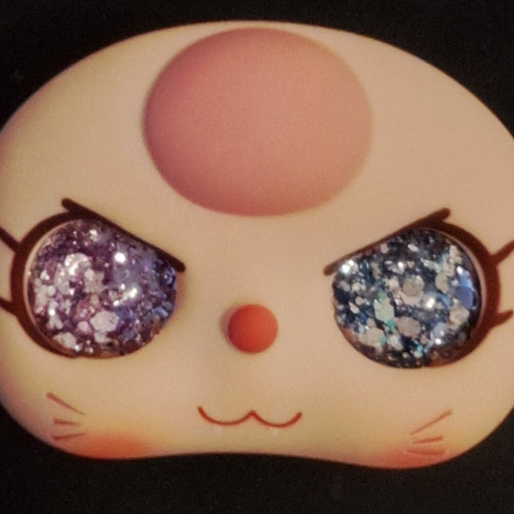 Baby Three 400% glitter eyes face plate.